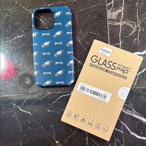 iPhone 14 Pro Max NFL Philadelphia Eagles phone case with screen protector